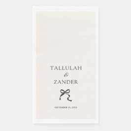 Elegante minimale boog bruiloft servet