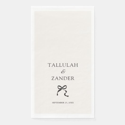 Elegante minimale boog bruiloft servet (Voorkant)