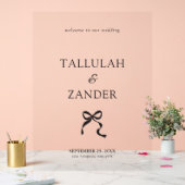 Elegante minimale boog bruiloft welkom acryl bord (Huwelijk)