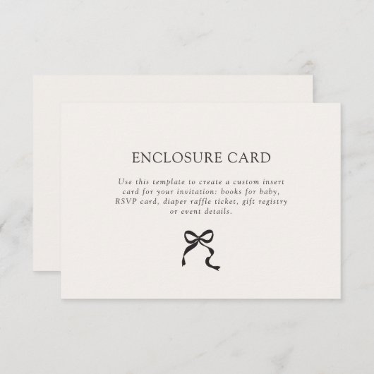 Elegante minimale boog informatiekaartje (Voorkant / Achterkant)