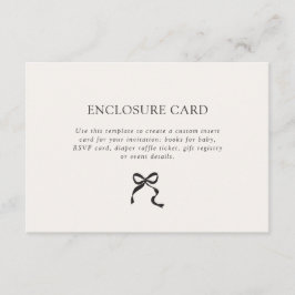 Elegante minimale boog informatiekaartje