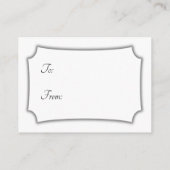 Elegante, Minimale Bruidsdisplay Shower Cadeaubon Informatiekaartje (Achterkant)