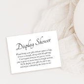 Elegante, Minimale Bruidsdisplay Shower Cadeaubon Informatiekaartje