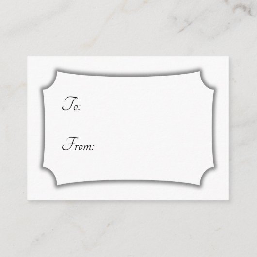 Elegante, Minimale Bruidsdisplay Shower Cadeaukaar Informatiekaartje (Achterkant)