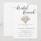 Elegante minimale bruiloft brunch uitnodiging (Voorkant / Achterkant)
