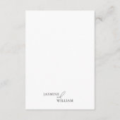 ELEGANTE MINIMALE BRUILOFT DETAILS KAART (Achterkant)