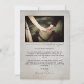 Elegante minimale bruiloft foto dank u kaart (Achterkant)