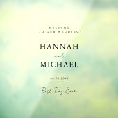 Elegante, minimale bruiloft raamsticker (Vel 3)