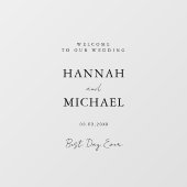 Elegante, minimale bruiloft raamsticker (Vel)