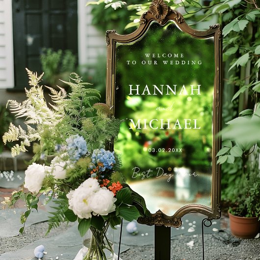 Elegante, minimale bruiloft raamsticker