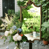 Elegante, minimale bruiloft raamsticker