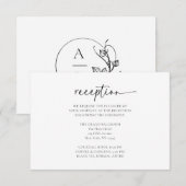 Elegante minimale bruiloft receptie behuizing Kaar Bedankkaart (Voorkant / Achterkant)