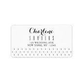 Elegante Minimale Bruiloft RSVP Retouradres Labels (Voorkant)