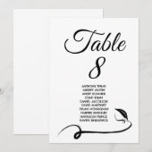 Elegante minimale bruiloft tafel Zitkaart Kaarten (Voorkant / Achterkant)