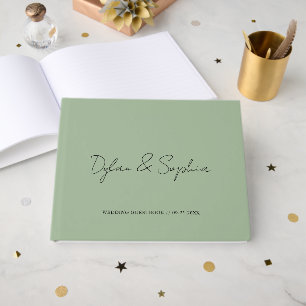 Elegante minimale bruiloft verlovingsfeest onderte gastenboek