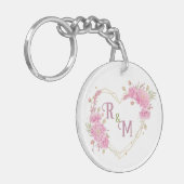 Elegante minimale Chic initiële letter monogram na Sleutelhanger (Voorkant Links)