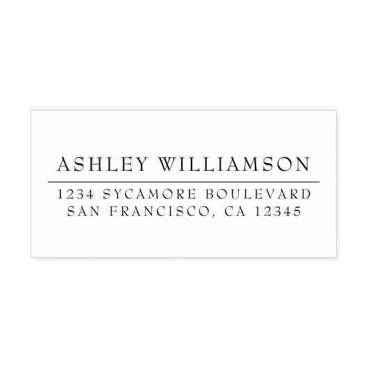 Elegante Minimale Chic Retouradres Stempel (Afrduk)