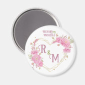 Elegante minimale chique initiële monogramletter n magneet (Voorkant / Achterkant)