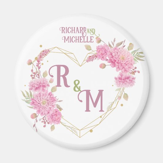 Elegante minimale chique initiële monogramletter n magneet (Voorkant)