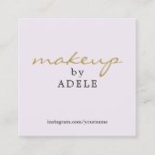 Elegante minimale chique make-up artiest schoonhei vierkante visitekaartje (Voorkant)
