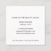 Elegante minimale chique make-up artiest schoonhei vierkante visitekaartje (Achterkant)