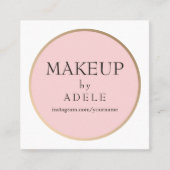 Elegante minimale chique make-up artiest schoonhei vierkante visitekaartje (Voorkant)