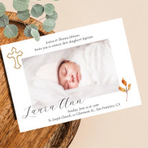 Elegante minimale cross Baby foto doop