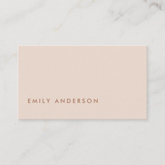 ELEGANTE MINIMALE EENVOUDIGE MODERNE BLUSH ROZE TR VISITEKAARTJE (Voorkant)
