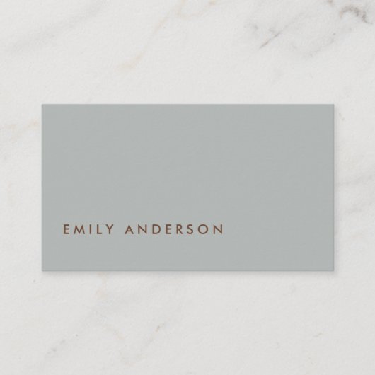 ELEGANTE MINIMALE EENVOUDIGE MODERNE GRIJZE URBAN  VISITEKAARTJE (Voorkant)