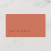 ELEGANTE MINIMALE EENVOUDIGE MODERNE TERRACOTTA RO VISITEKAARTJE (Voorkant)