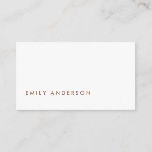 ELEGANTE MINIMALE EENVOUDIGE MODERNE WITTE MARINE  VISITEKAARTJE (Voorkant)