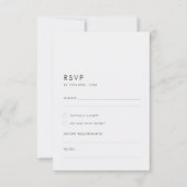 Elegante minimale eucalyptus groen bruiloft RSVP kaartje (Voorkant)