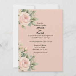 Elegante Minimale Eucalyptus Trouwuitnodiging Kaart