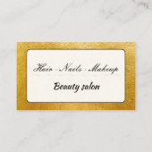 Elegante minimale faux goud Qr code schoonheidssal Visitekaartje (Achterkant)