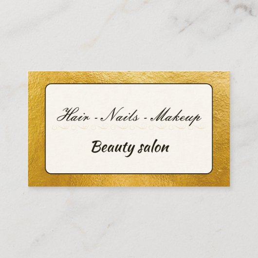 Elegante minimale faux goud Qr code schoonheidssal Visitekaartje (Achterkant)