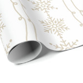 Elegante minimale feestelijke winter sneeuwvlok &  cadeaupapier (Rol Hoek)