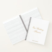 Elegante minimale formele script onze bruiloft pla notitieboek (Binnen)