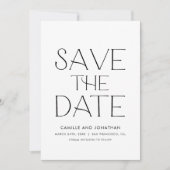 Elegante minimale foto Bewaar de datum Save The Date (Voorkant)