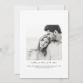 Elegante minimale foto Bewaar de datum Save The Date (Achterkant)