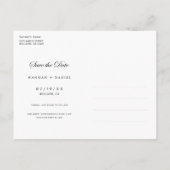 Elegante minimale foto Bewaar het Date Briefkaart (Achterkant)