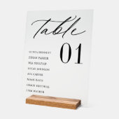 Elegante minimale gastnamen zitplaats tafelnummer acryl bord (Hoek)