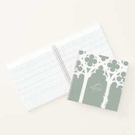 Elegante Minimale Gotische Boog Chic Typografie Gr Notitieboek