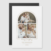 Elegante minimale gouden lijn boog 3-foto (Voorkant / Achterkant)