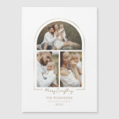 Elegante minimale gouden lijn boog 3-foto (Voorkant)