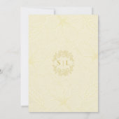 Elegante minimale gouden omtrek bloemenbruiloft save the date (Achterkant)