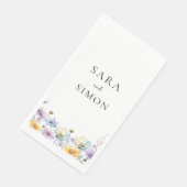 Elegante minimale grillige Wildflower bruiloft Servet (Hoek)