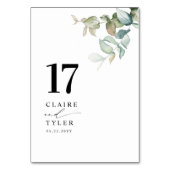 Elegante, minimale groene bruiloft kaart (Voorkant)