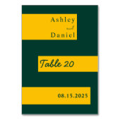 Elegante minimale groene en gouden moderne chique kaart (Achterkant)