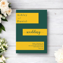 Elegante minimale groene en gouden moderne chique 