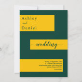 Elegante minimale groene en gouden moderne chique  kaart (Voorkant)